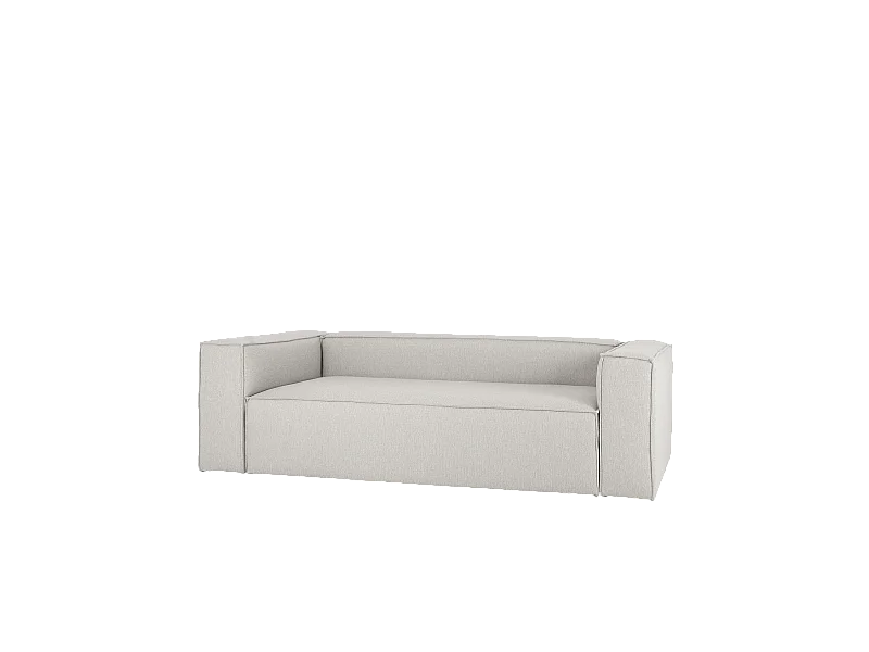 Sofá de 4 plazas color gris claro de 260x110cm - LOLA - DECOWOOD