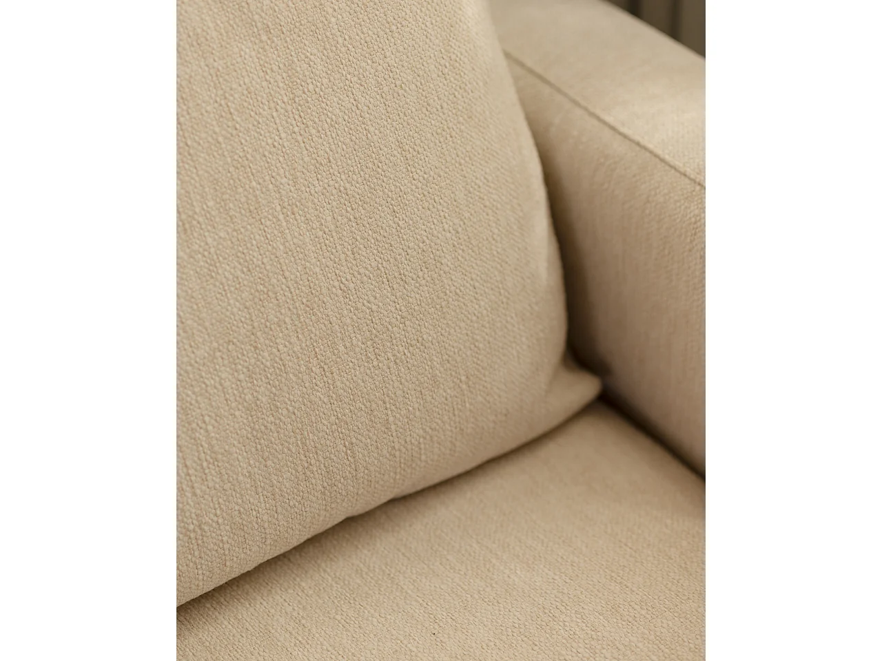 Divano 3/4 posti con chaise longue a destra beige 275cm