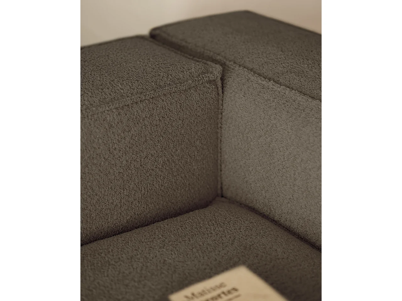 Sofá 4/5 plazas y chaise longue izquierdo color gris oscuro 300x175cm - LOLA - DECOWOOD