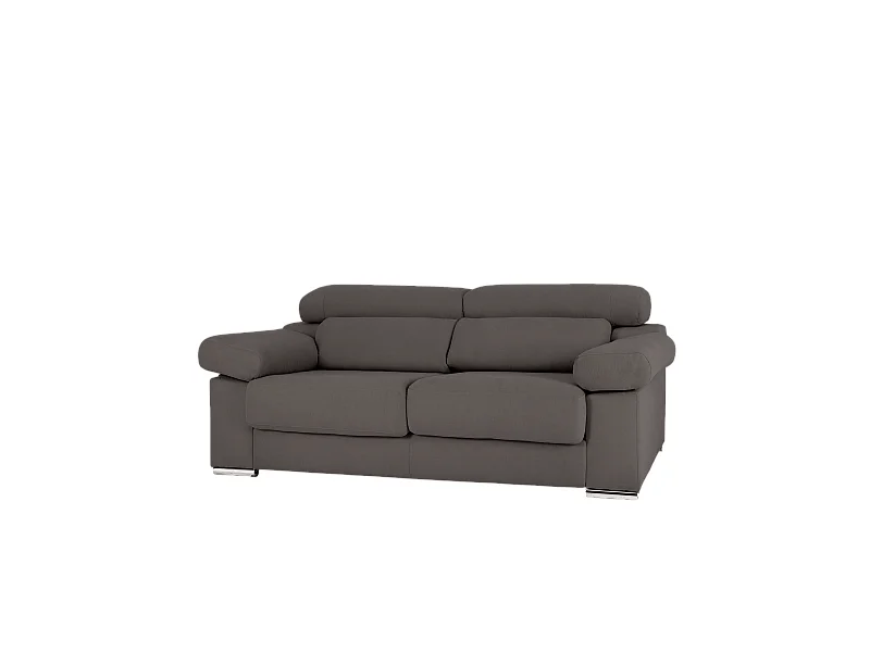 Canapé 3 places couleur gris foncé 195cm