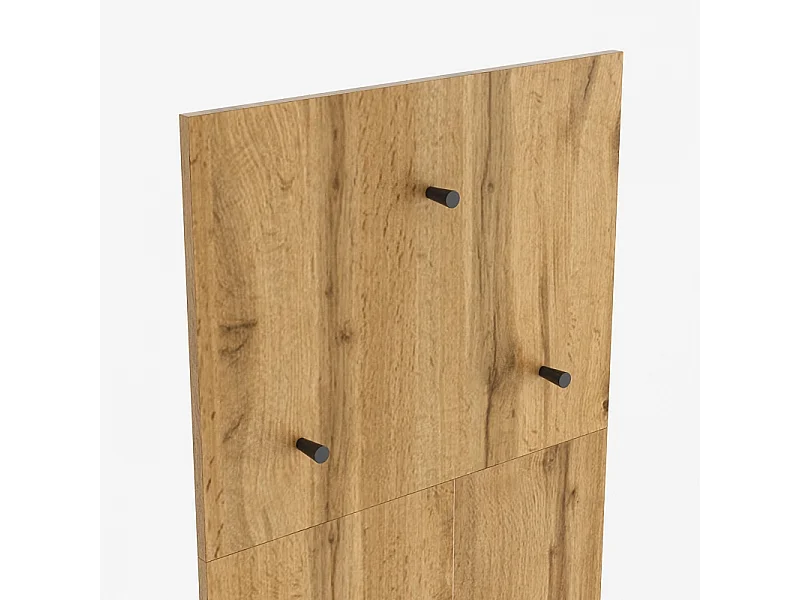 Garderobe met schoenenkruk + kussen - met lade - Naturel