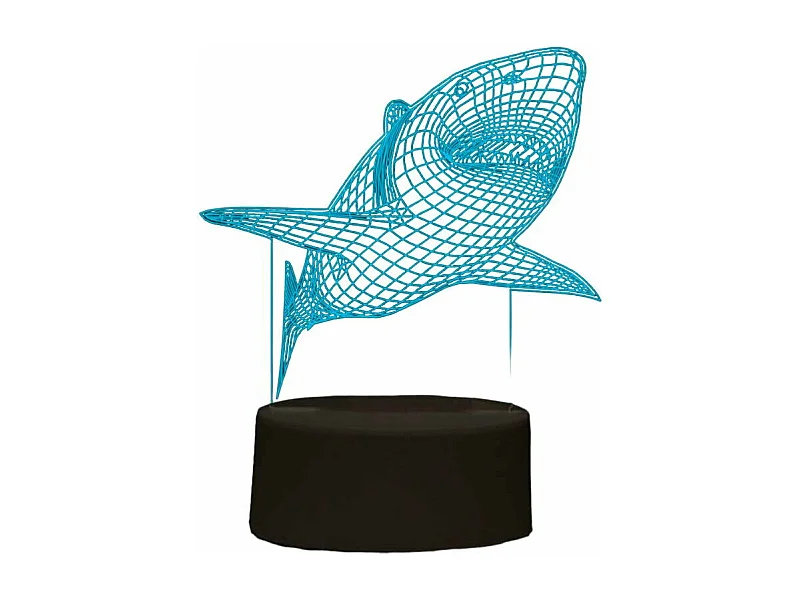 Lampe de chevet LED iTotal 3D Requin Plastique