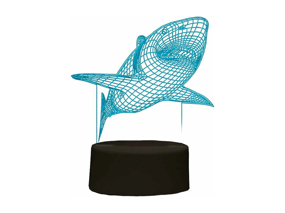 Lampe de chevet LED iTotal 3D Requin Plastique