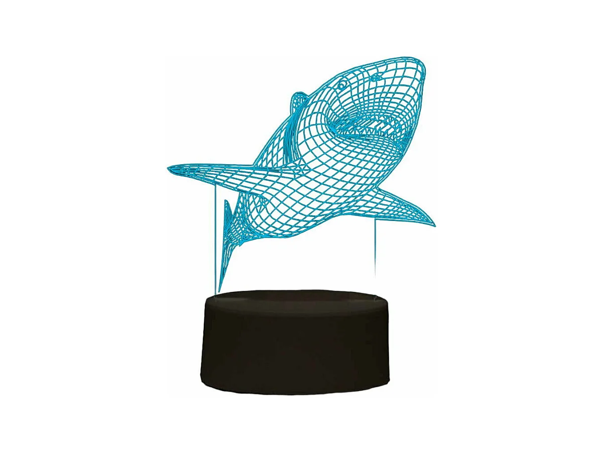 Lampe de chevet LED iTotal 3D Requin Plastique
