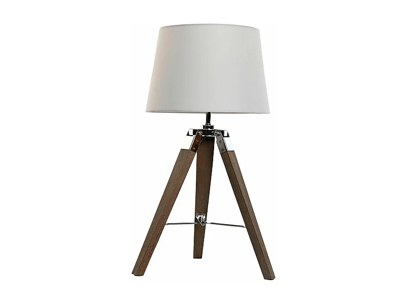 Lámpara de salón Home ESPRIT Blanco Marrón Madera