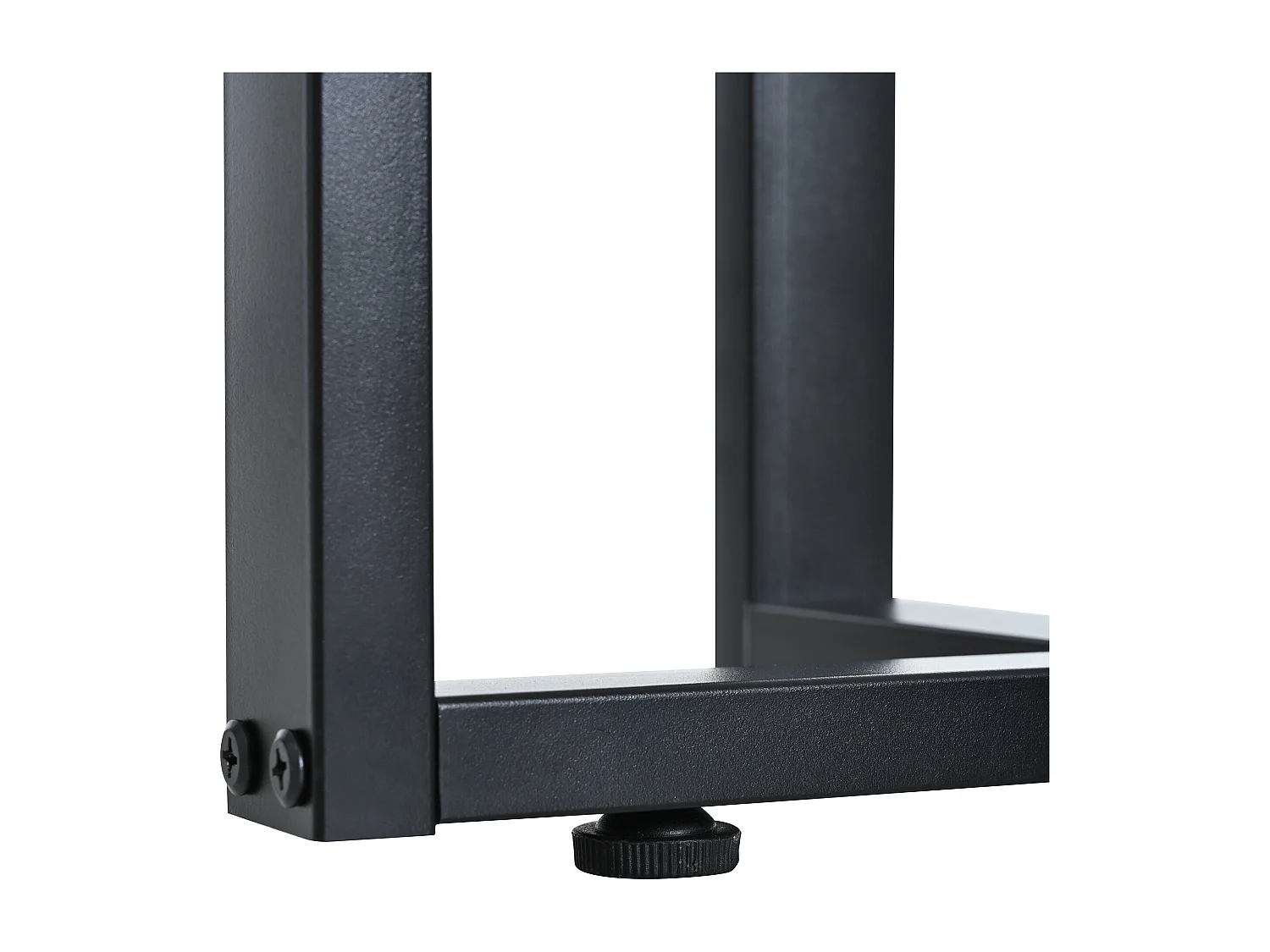 Moderne consoletafel, met 2 laden, verstelbare poten, wit en zwart