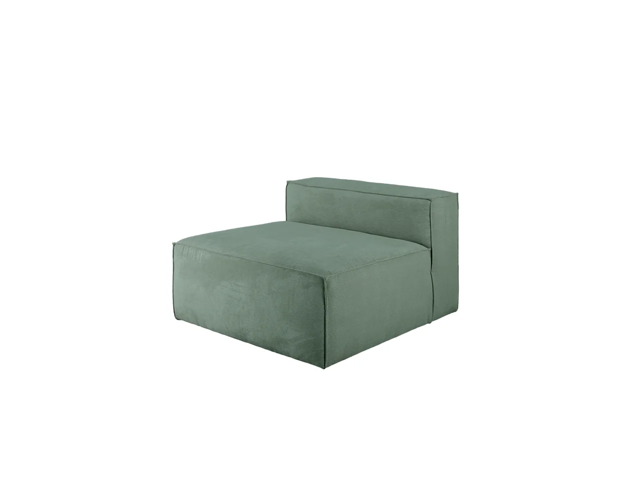 Sillón de pana color verde azulado 130x110cm - LOLA - DECOWOOD