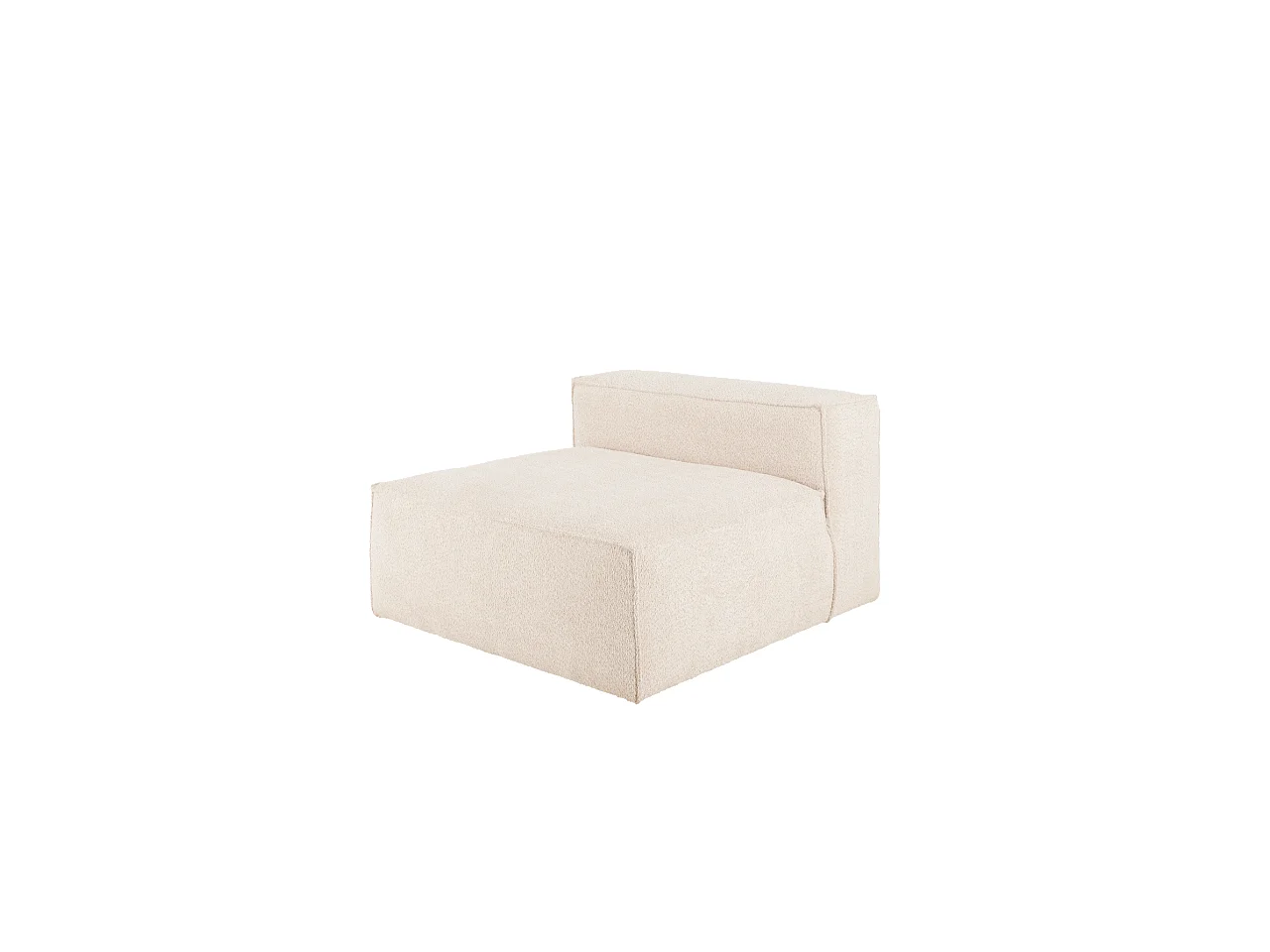 Fauteuil en bouclé couleur blanc cassé 110x90cm