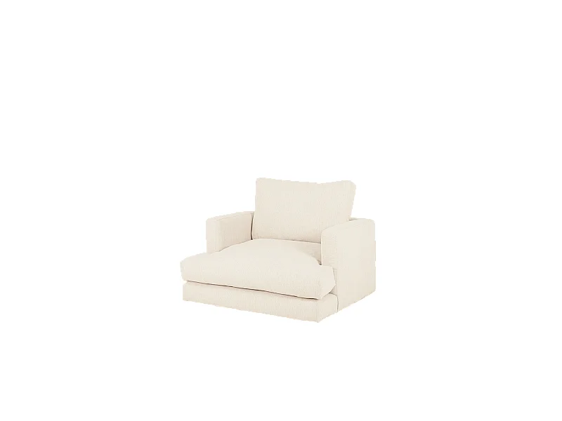 Sillón tono blanco roto de 105x108cm - LAIA - DECOWOOD