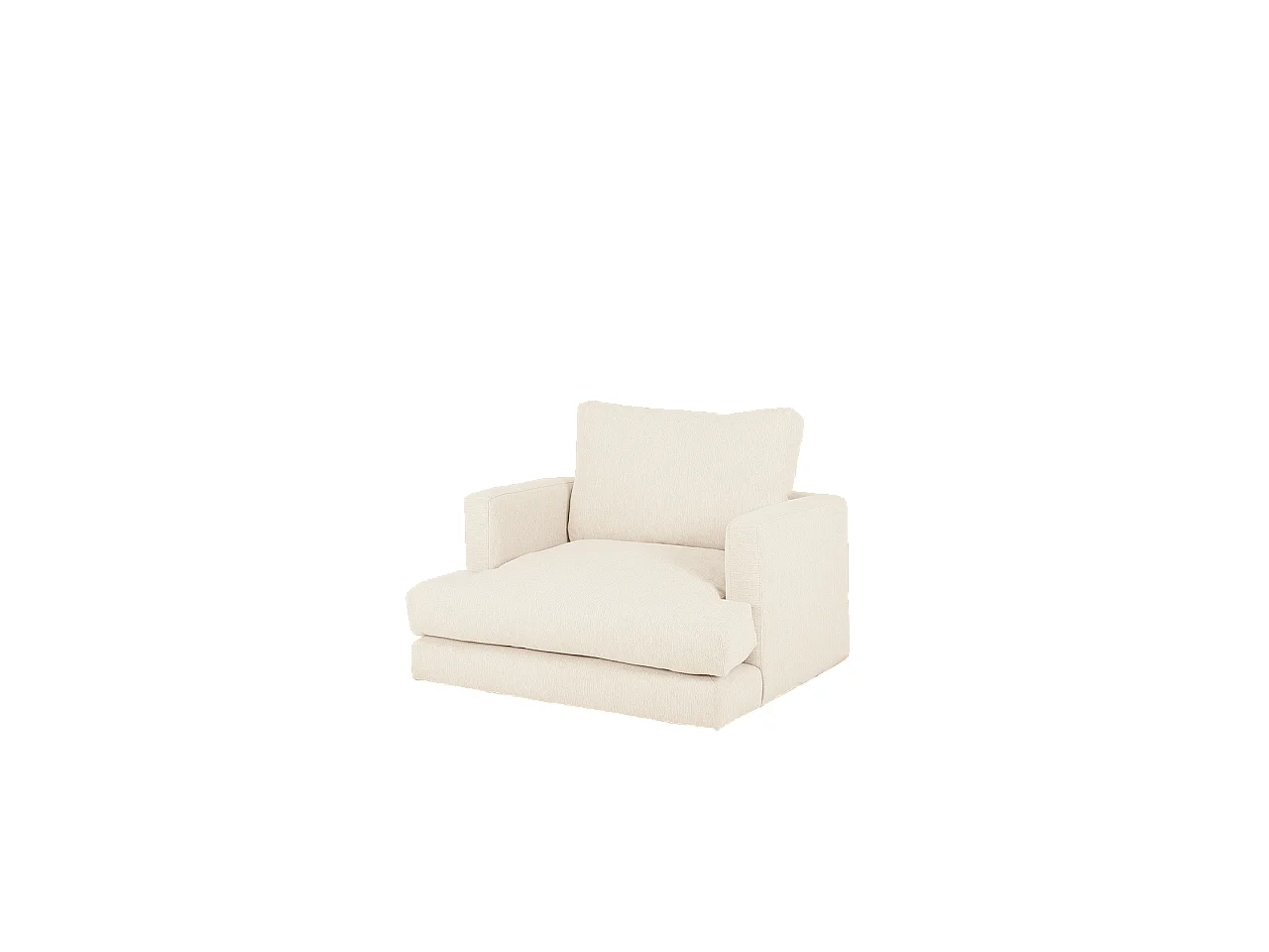 Sillón tono blanco roto de 105x108cm - LAIA - DECOWOOD