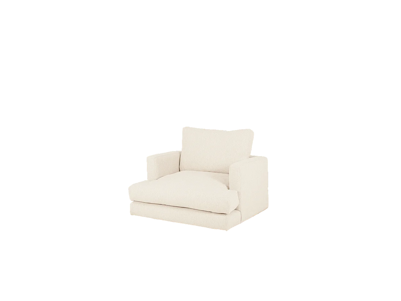Sillón tono blanco roto de 105x108cm - LAIA - DECOWOOD