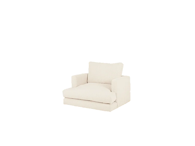Fauteuil ton blanc cassé 105x108cm - LAIA - DECOWOOD