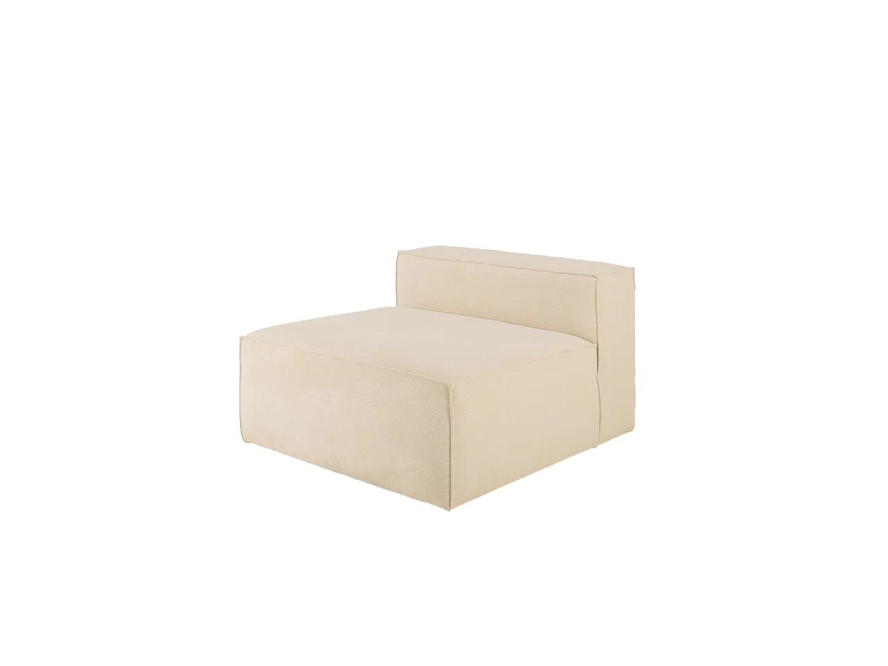 Sillón de pana color blanco 130x110cm - LOLA - DECOWOOD
