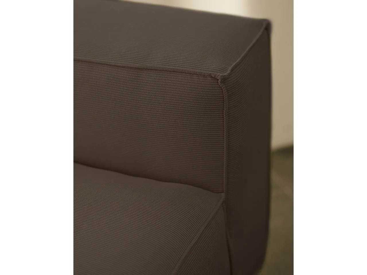 Sillón de pana color gris oscuro 130x110cm - LOLA - DECOWOOD