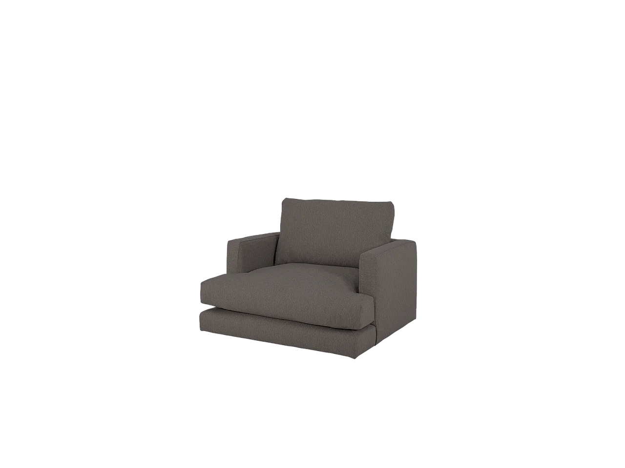 Sillón tono gris oscuro de 105x108cm - LAIA - DECOWOOD