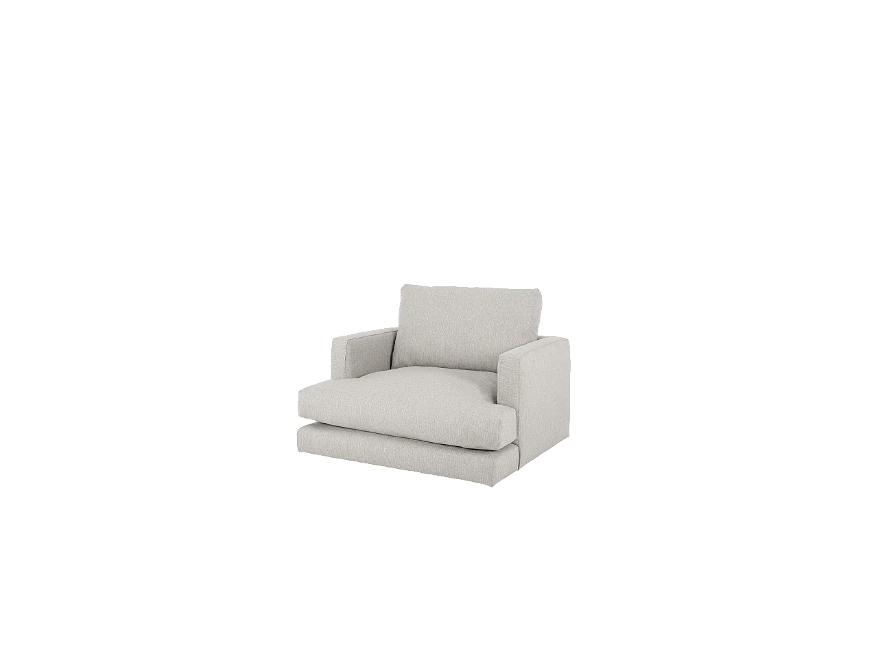 Fauteuil ton gris clair 105x108cm - LAIA - DECOWOOD