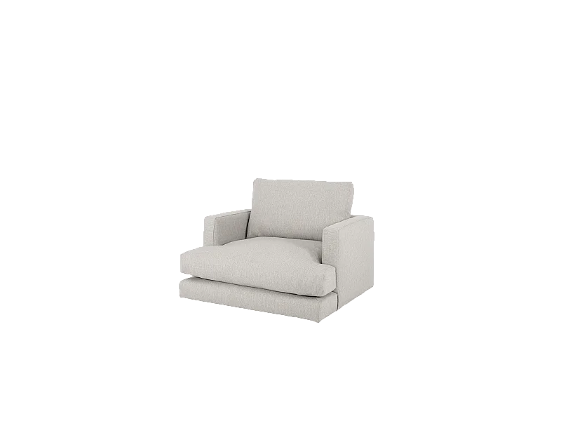 Fauteuil ton gris clair 105x108cm - LAIA - DECOWOOD