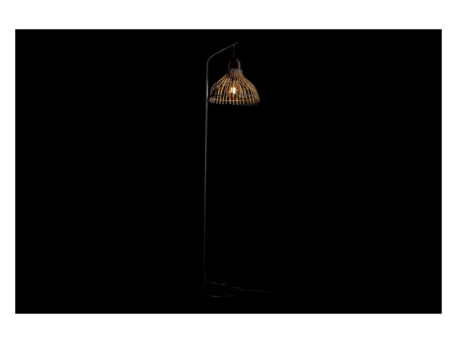 Lampadaire DKD Home Décor Noir Rotin