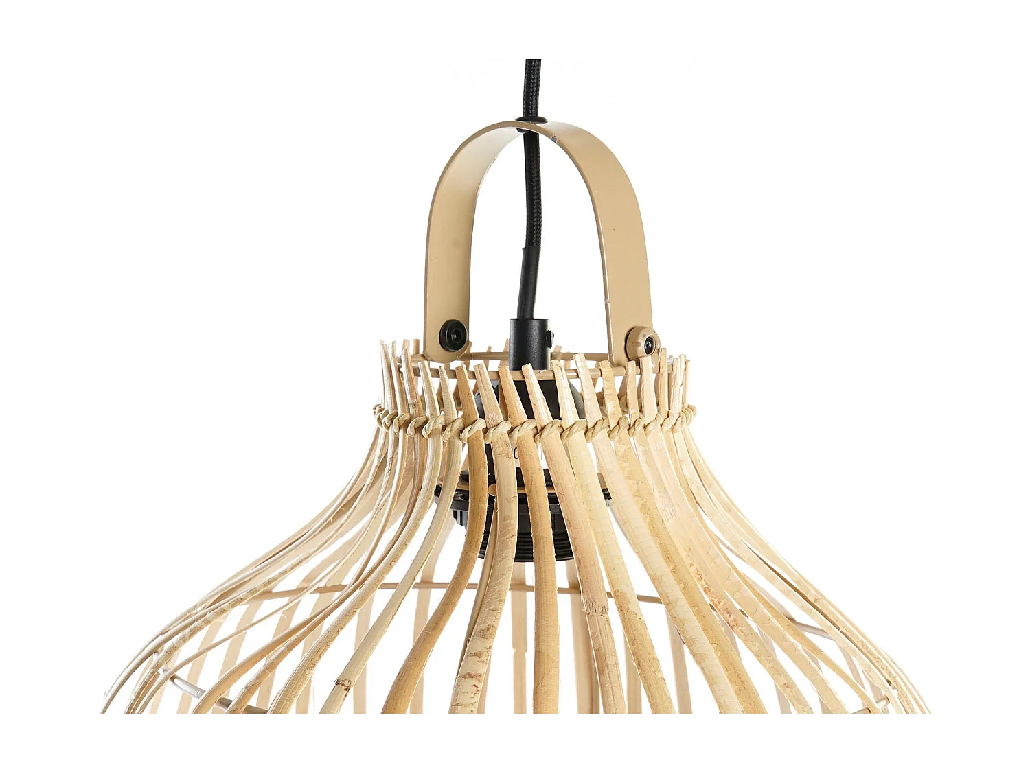 Lampadaire DKD Home Décor Noir Rotin