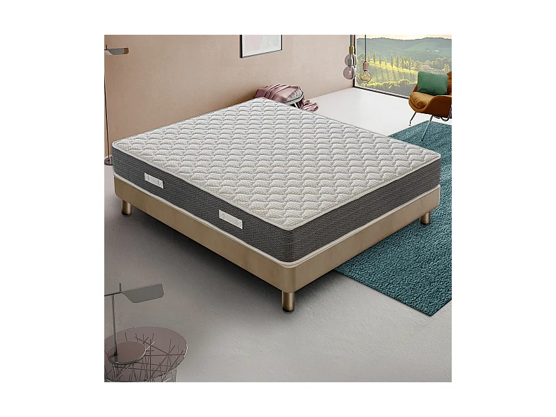 Matelas ressorts ensachés 90x190 cm accueil mousse hr epaisseur 30 cm