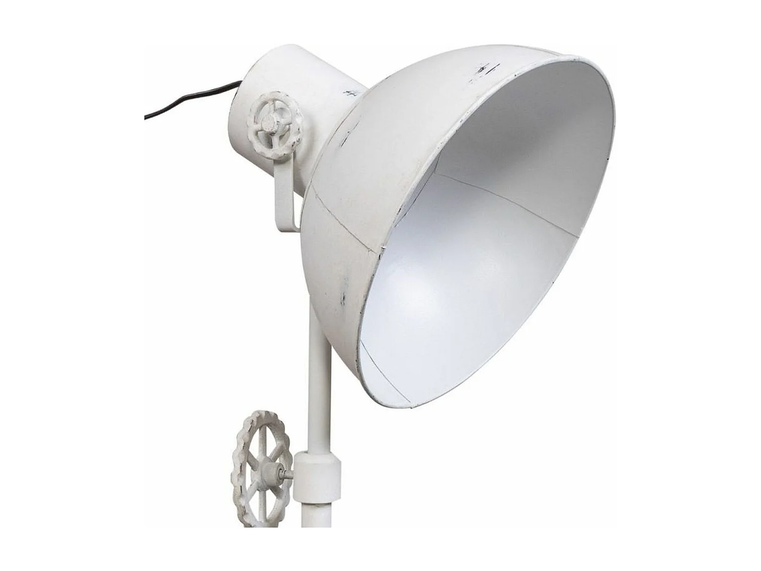 Candeeiro de pé em metal branco 30x30x105