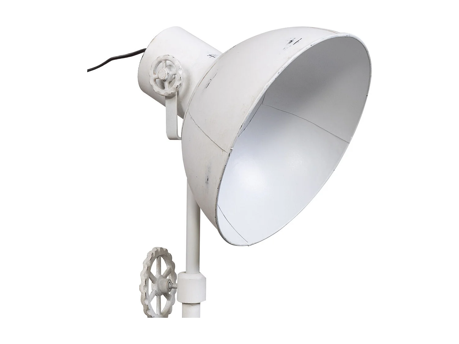 Candeeiro de pé em metal branco 30x30x105