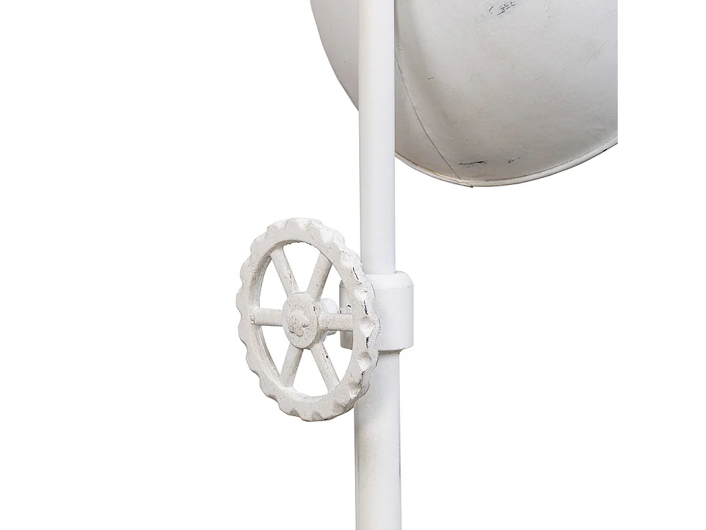 Candeeiro de pé em metal branco 30x30x105