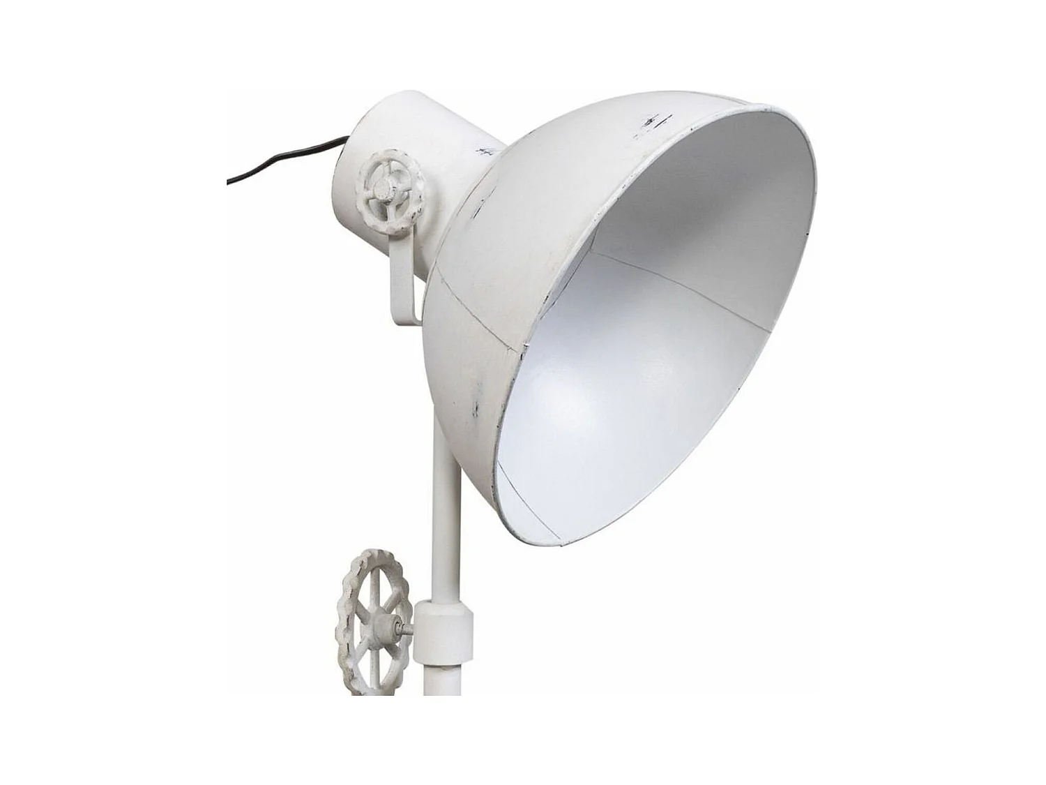 Lampada da terra in metallo bianco 30x30x105h