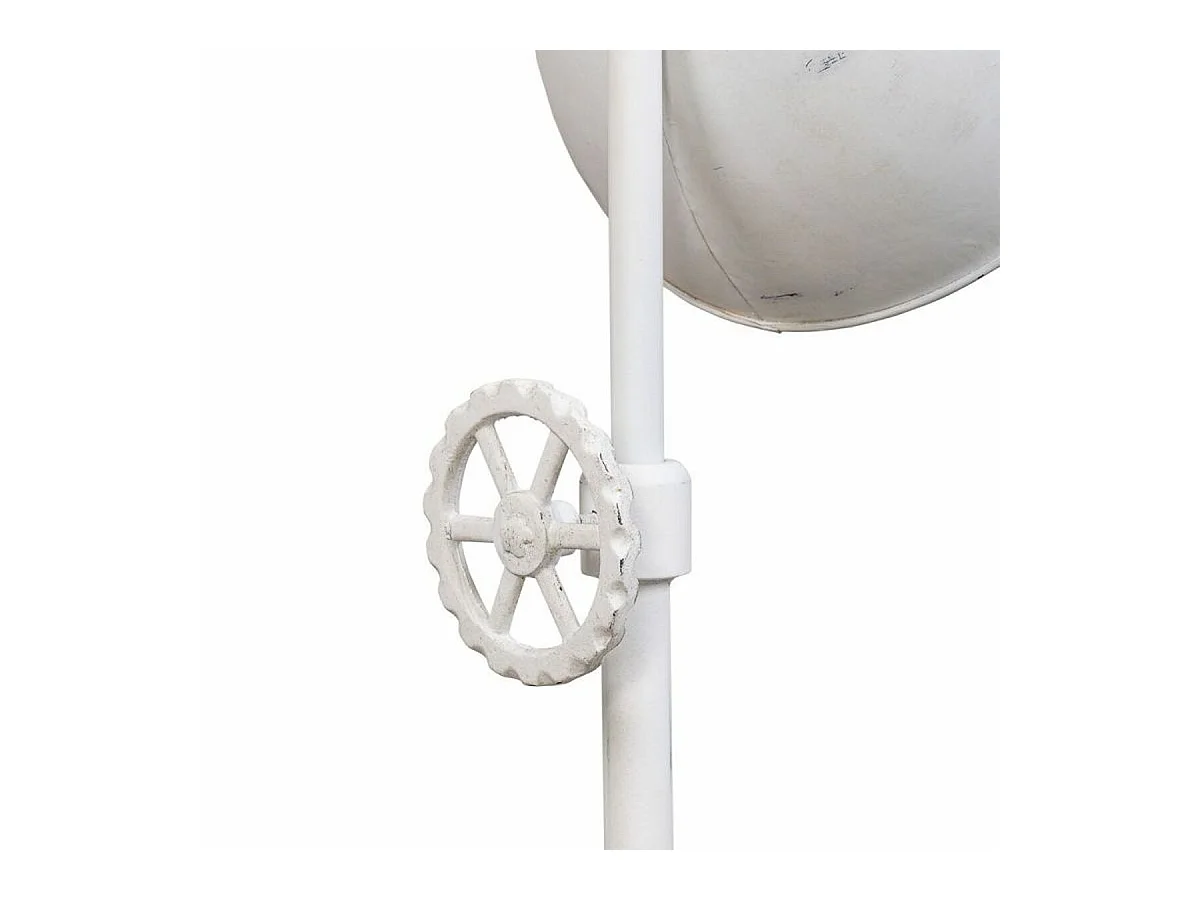 Lampada da terra in metallo bianco 30x30x105h