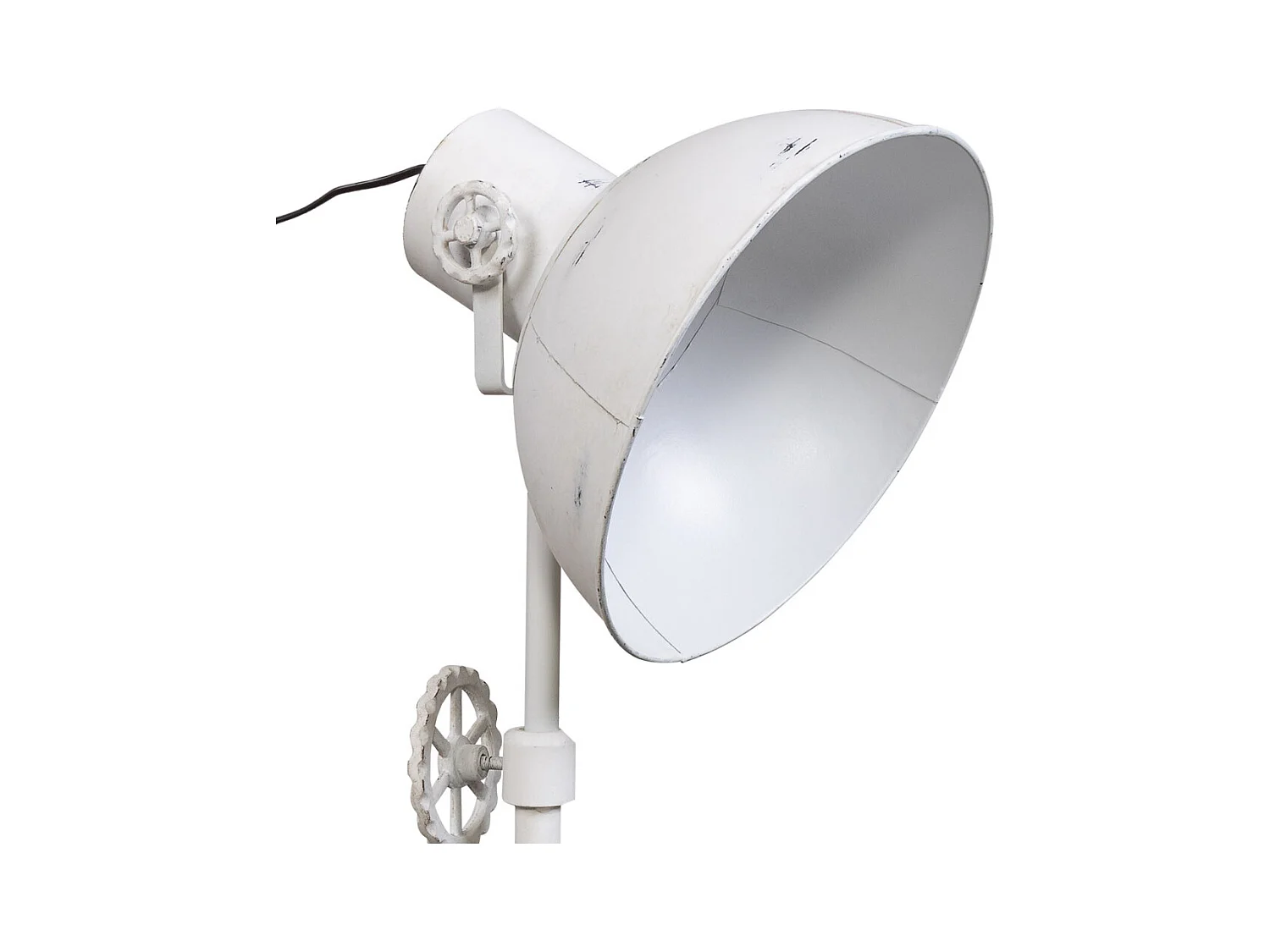 Lampada da terra in metallo bianco 30x30x105h