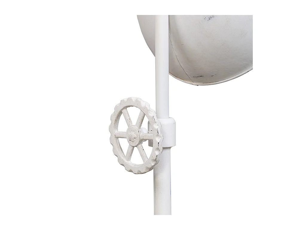 Lampada da terra in metallo bianco 30x30x105h