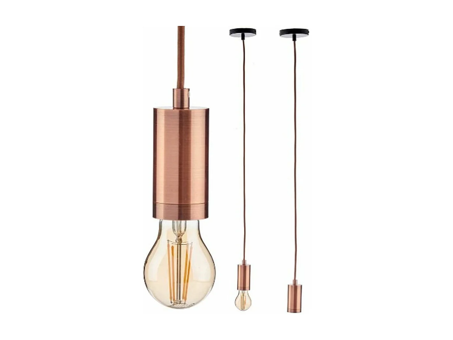 Lámpara colgante de metal bronce