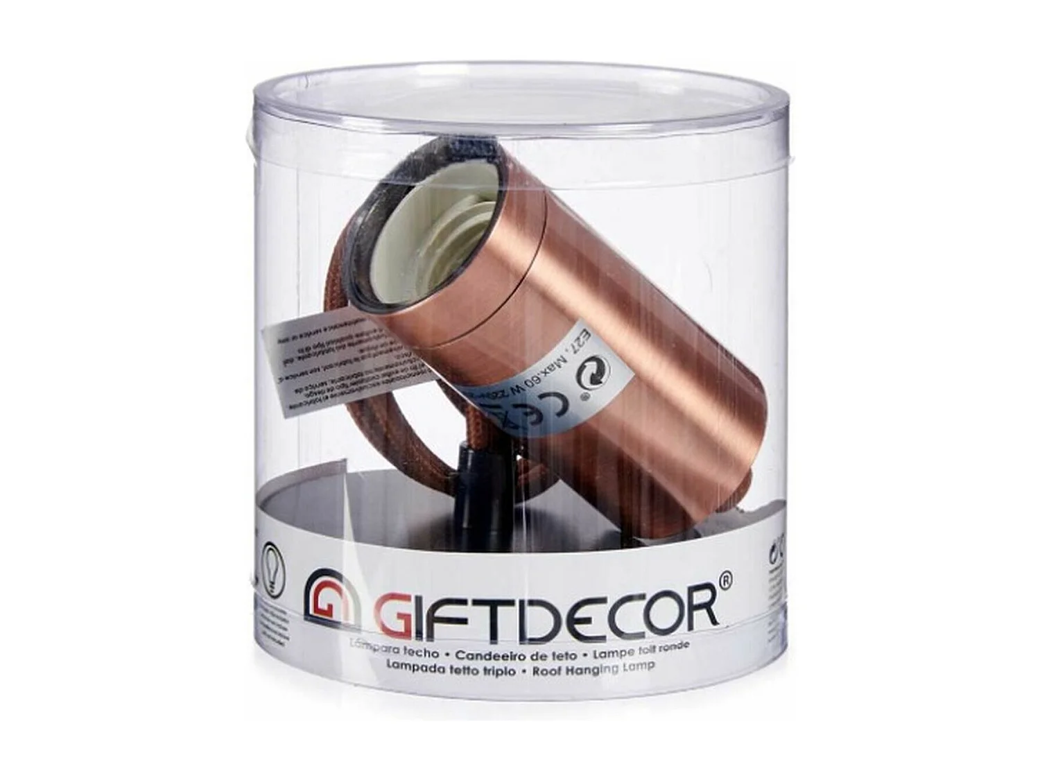 Lámpara colgante de metal bronce