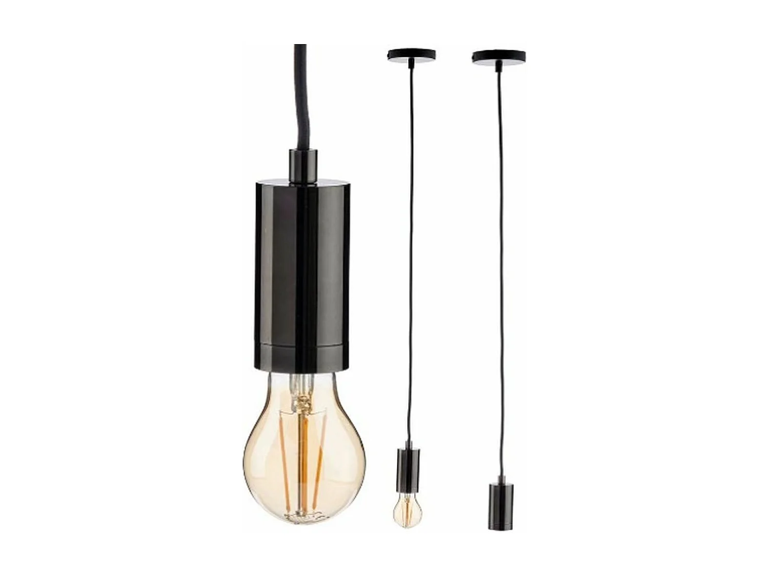 Suspension Noir Métal