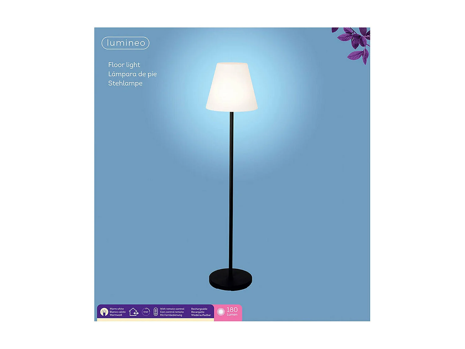 Lampadaire Lumineo Noir