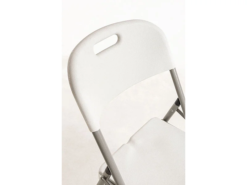 Packs Sillas Plegables - Pack 6 Sillas Plegables de jardín Resin - Blanco