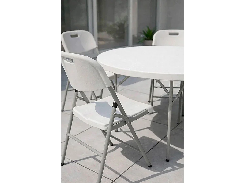 Packs Sillas Plegables - Pack 6 Sillas Plegables de jardín Resin - Blanco