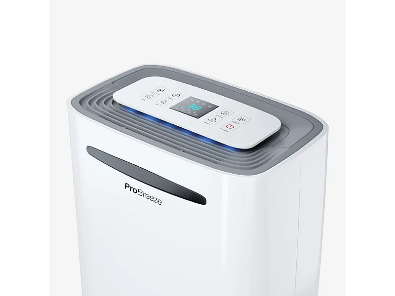 Pro Breeze Déshumidificateur portable 20l pour pièce jusqu'à 30 m², avec 4 modes, drainage continu