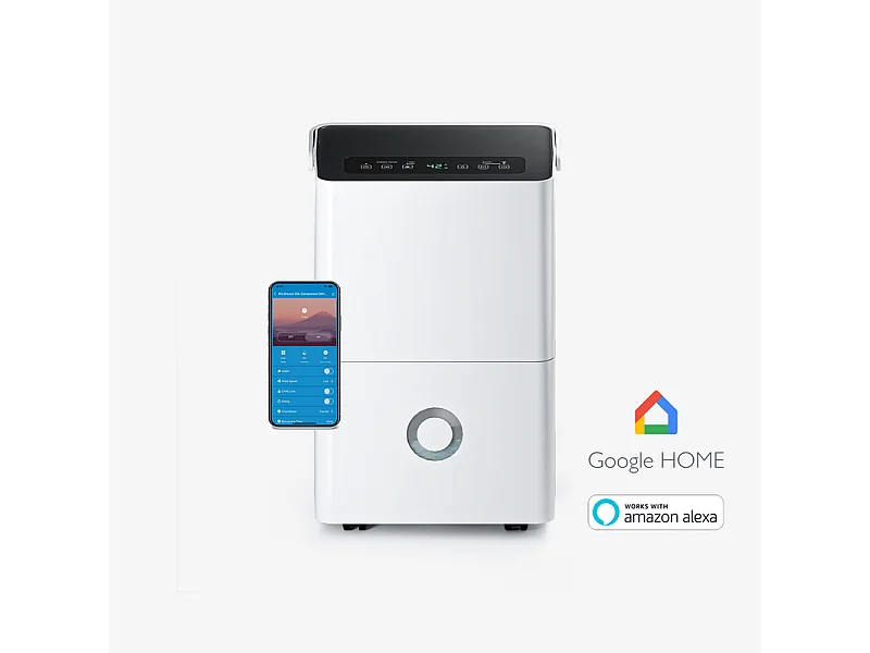 Pro Breeze Verbonden ontvochtiger 30L/dag met app, Wi-Fi, 4L reservoir en 24-uurs timer