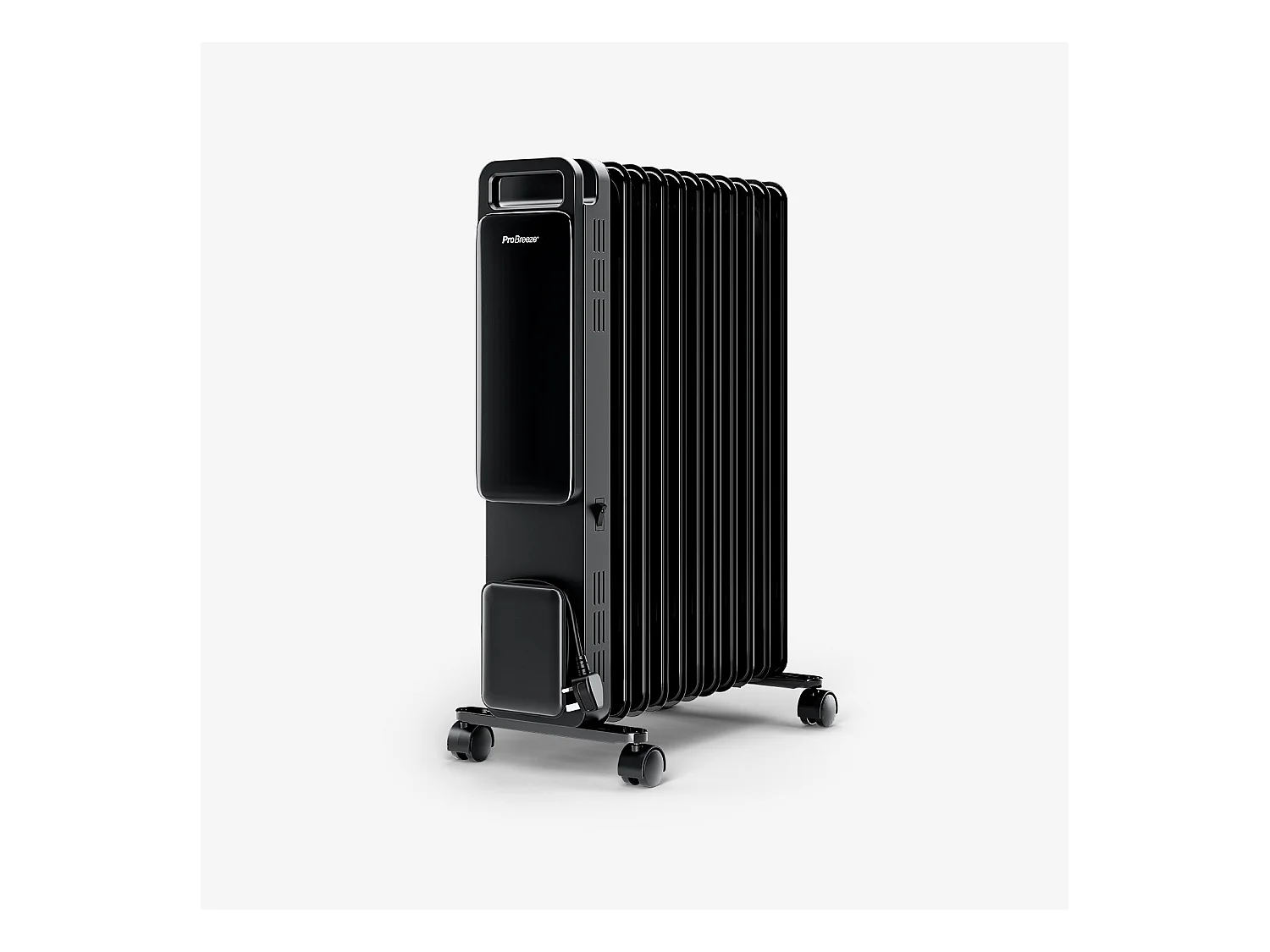 Pro Breeze Omniwarm radiateur à bain d'huile 2500w avec 11 ailettes, mode éco et affichage numérique - noir