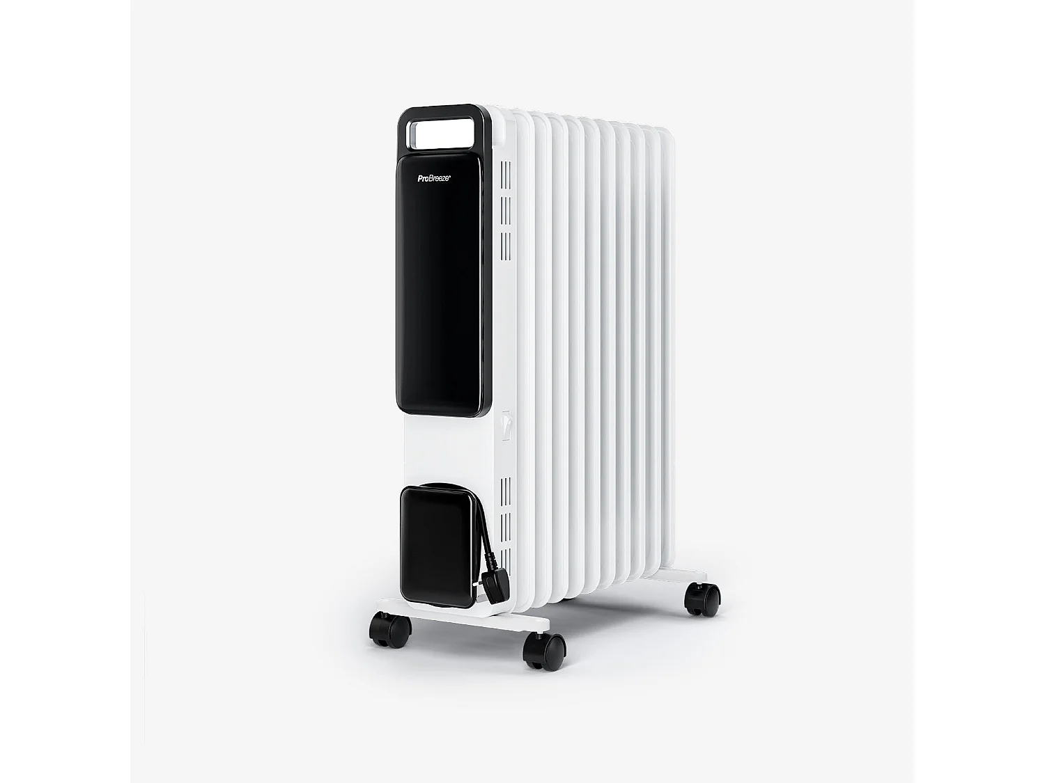 Pro Breeze Omniwarm radiateur à bain d'huile 2500w avec 11 ailettes, mode éco et affichage numérique - blanc