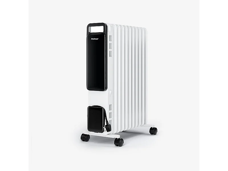 Pro Breeze Omniwarm radiateur à bain d'huile 2500w avec 11 ailettes, mode éco et affichage numérique - blanc