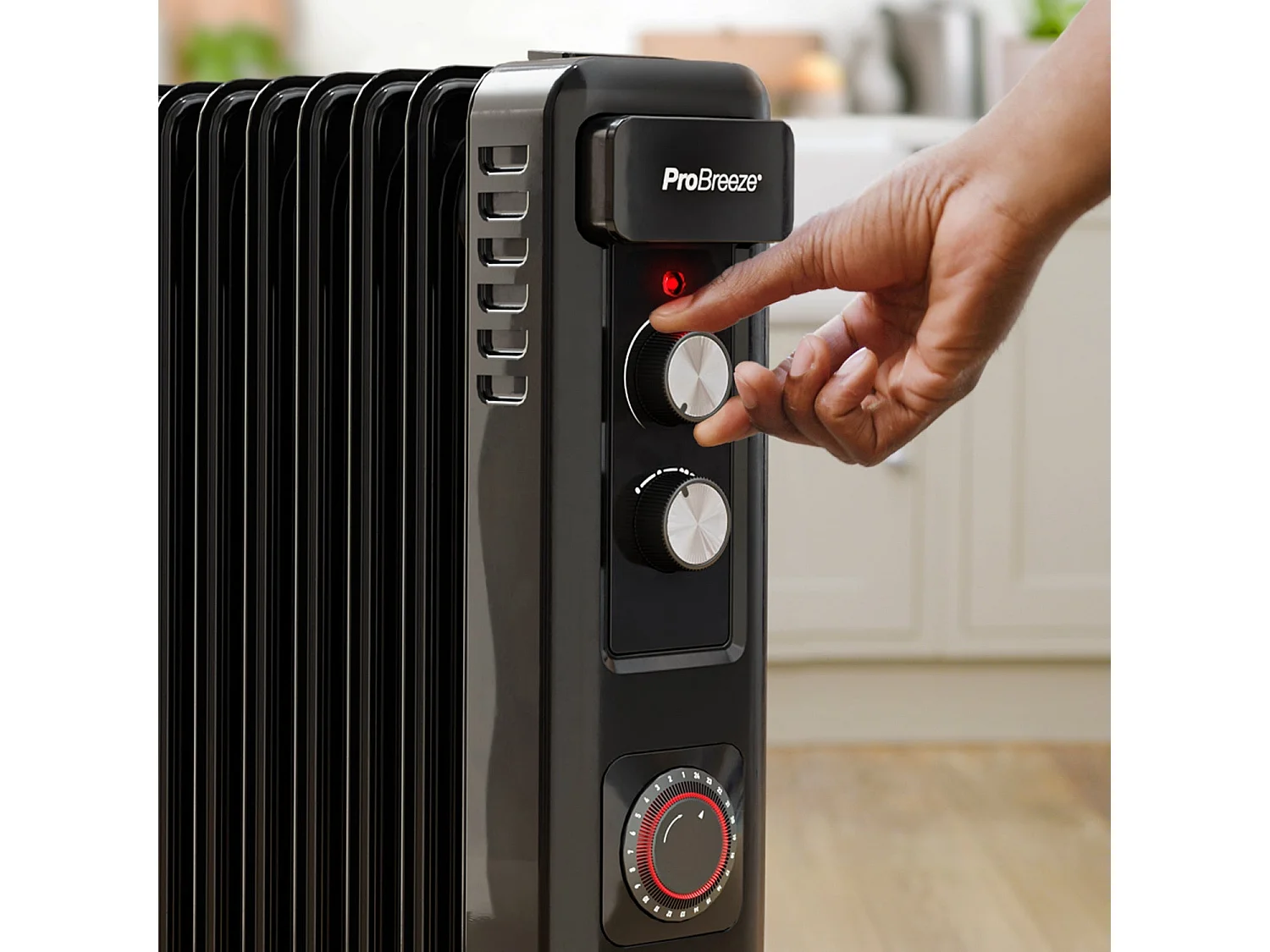 Pro Breeze Compacte olieradiator 2 500 W met 11 lamellen en thermostaatregeling