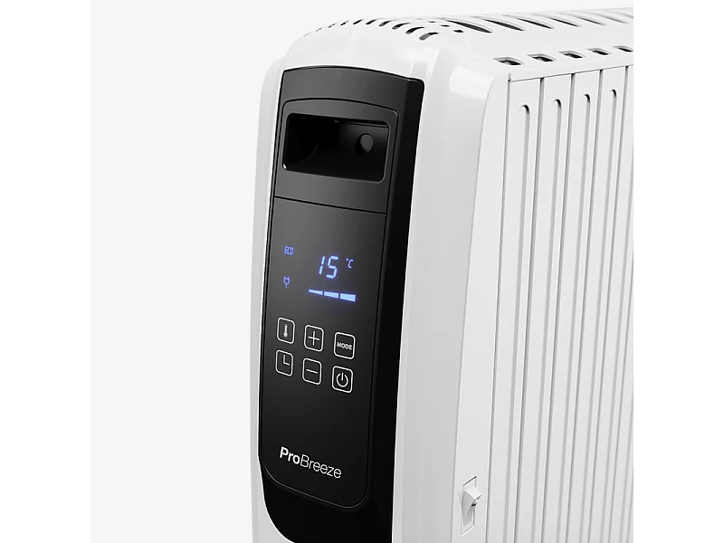 Pro Breeze Radiateur numérique à bain d’huile 2500w, chauffage électrique 10 éléments