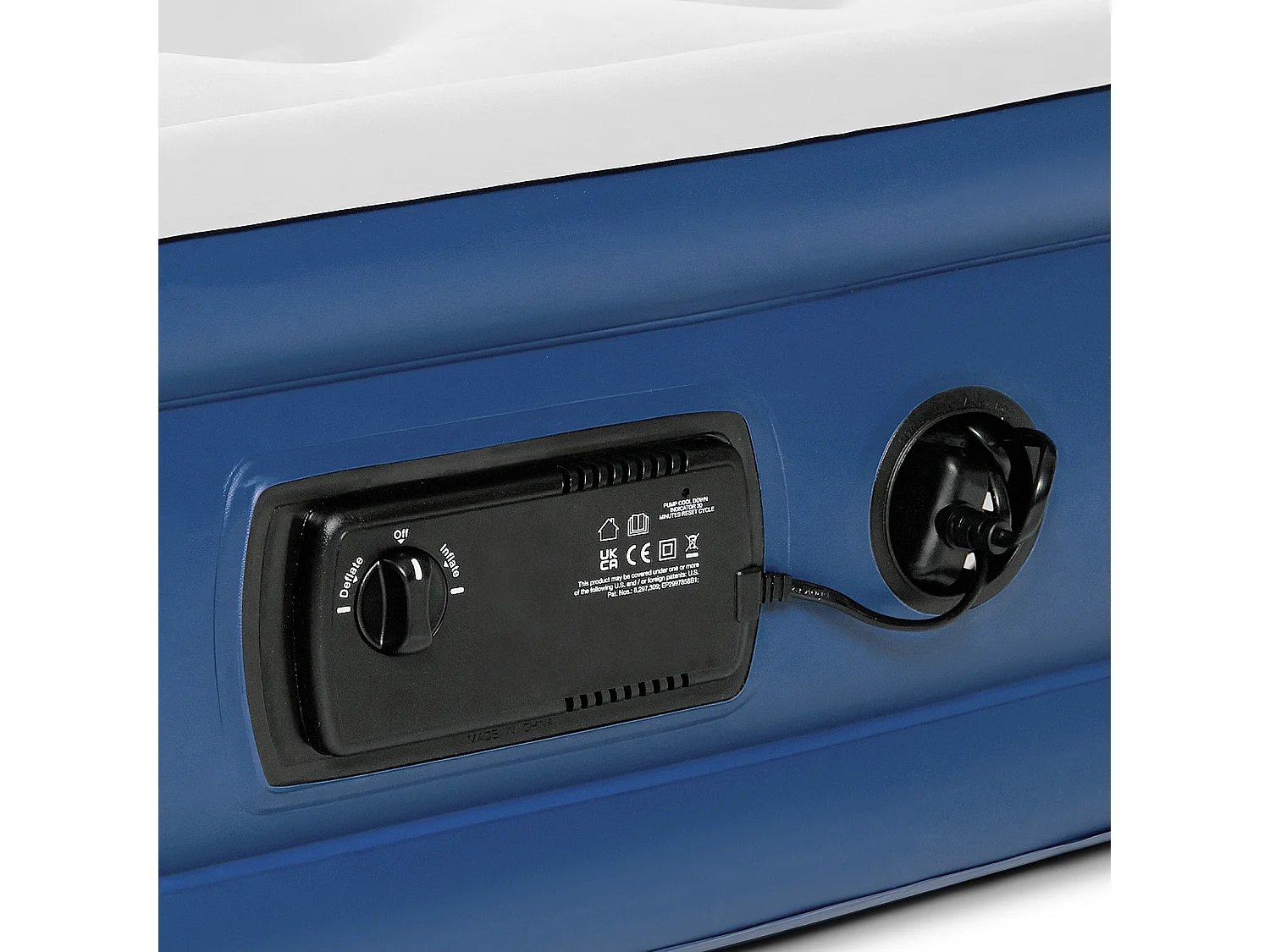 Active Era Opblaasbaar matras King Size Comfort Lite – Grijs/Marineblauw