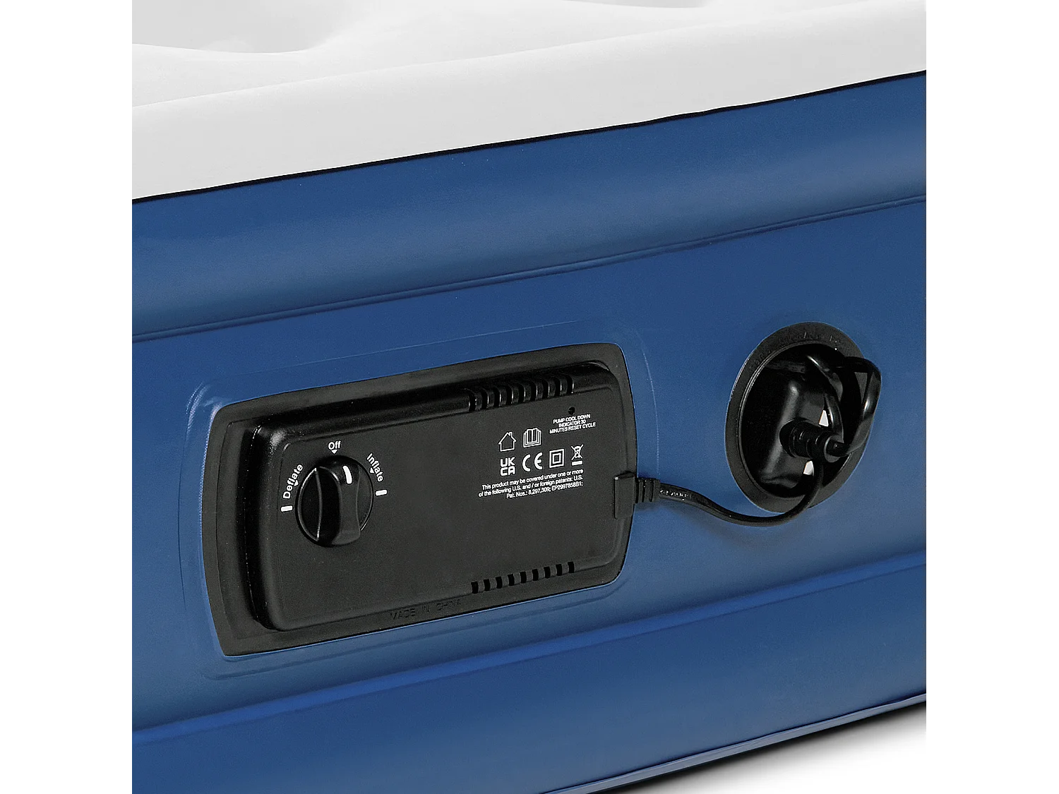 Active Era Opblaasbaar matras King Size Comfort Lite – Grijs/Marineblauw