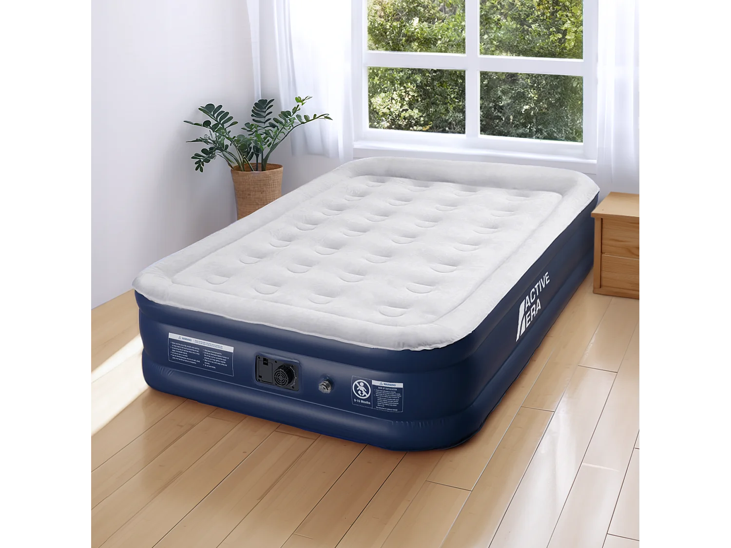 Active Era Materasso gonfiabile, Queen Size Premium per 2 persone - Pompa elettrica integrata