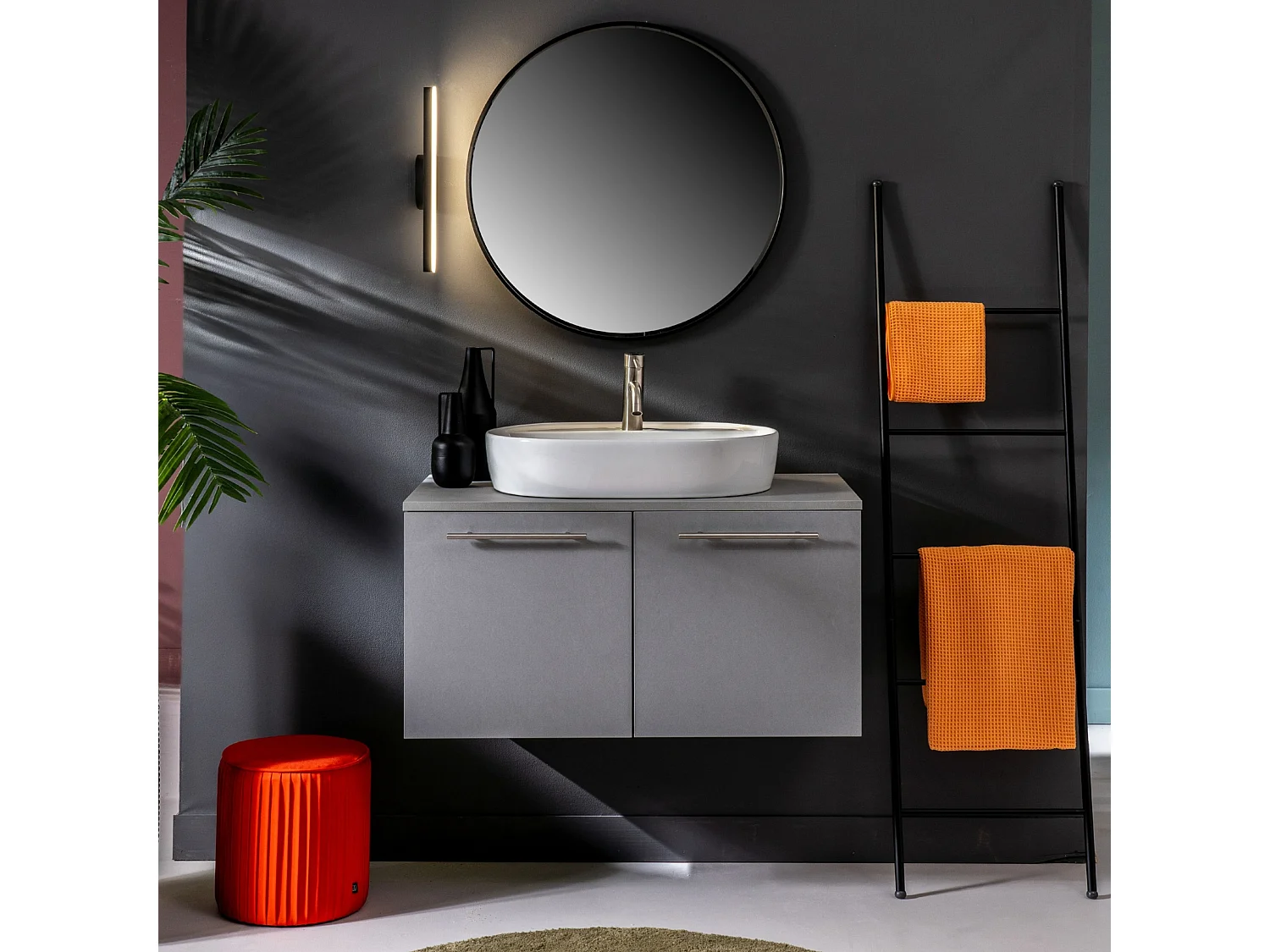 Lavabo da appoggio ovale in ceramica bianca 60×41 cm