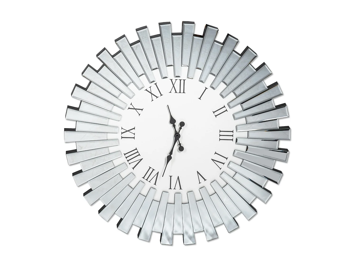 Specchio da Parete Rotondo con Orologio 80x80 cm Aika