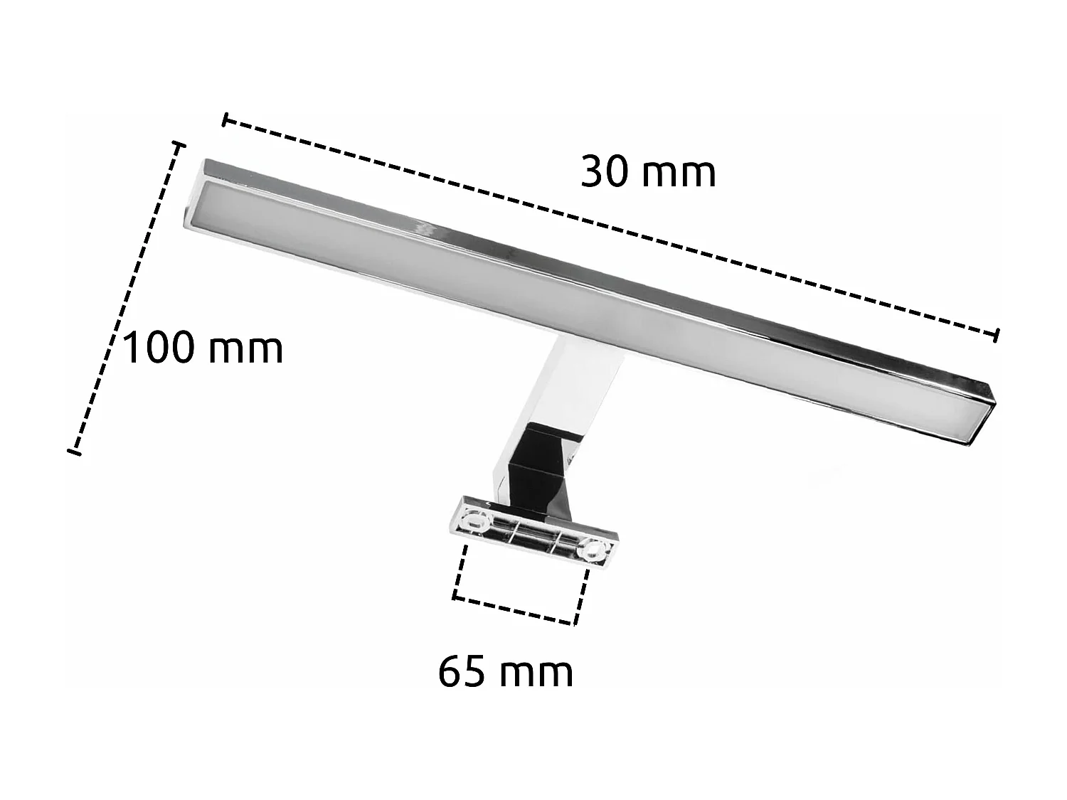 Norbe | Lampada LED da Specchio | 30 X 10 cm | Applique Bagno | Luce Trucco per Bagno | 6000K | 5W | IP44